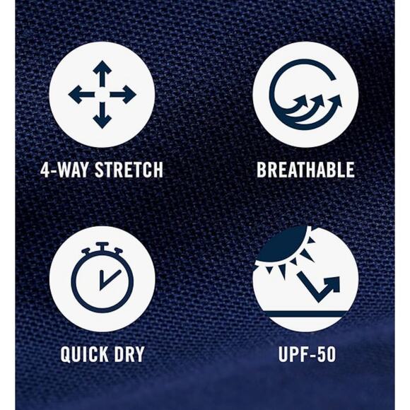 IZOD Golf Swingflex Straight-fit Flat-Front Pants | 36 x 30, Peacoat Navy Blue - Picture 5 of 6